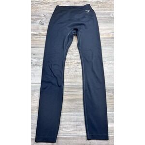 Gymshark‎ High Rise Training Leggings Black Yoga Workout Gym Size XS DEFECT